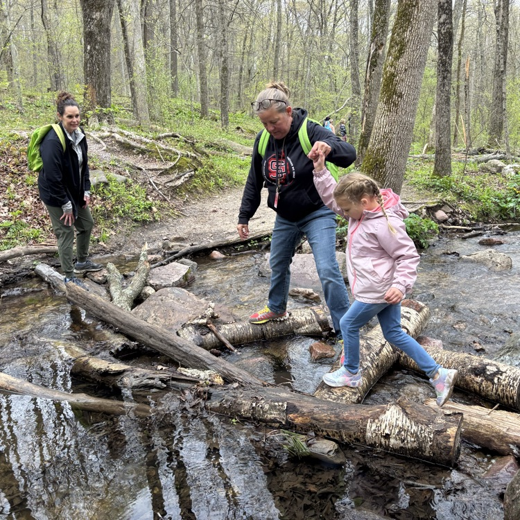 Crossing the creek is a highlight!