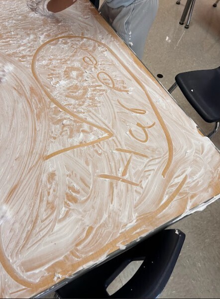 Shaving Cream Handwriting