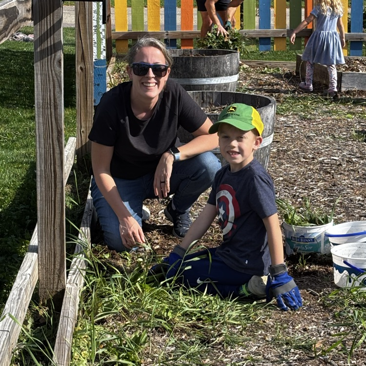 Pulling weeds!