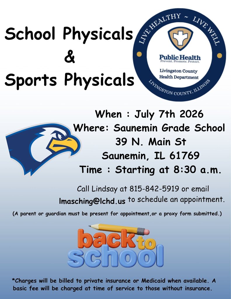 Saunemin School and Sports Physicals