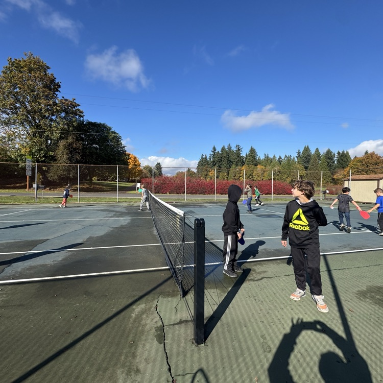 Pickleball with 4th grade.