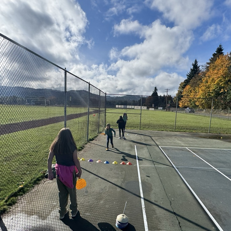 Pickleball with 4th grade.