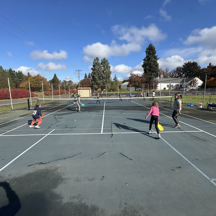Pickleball with 4th grade.