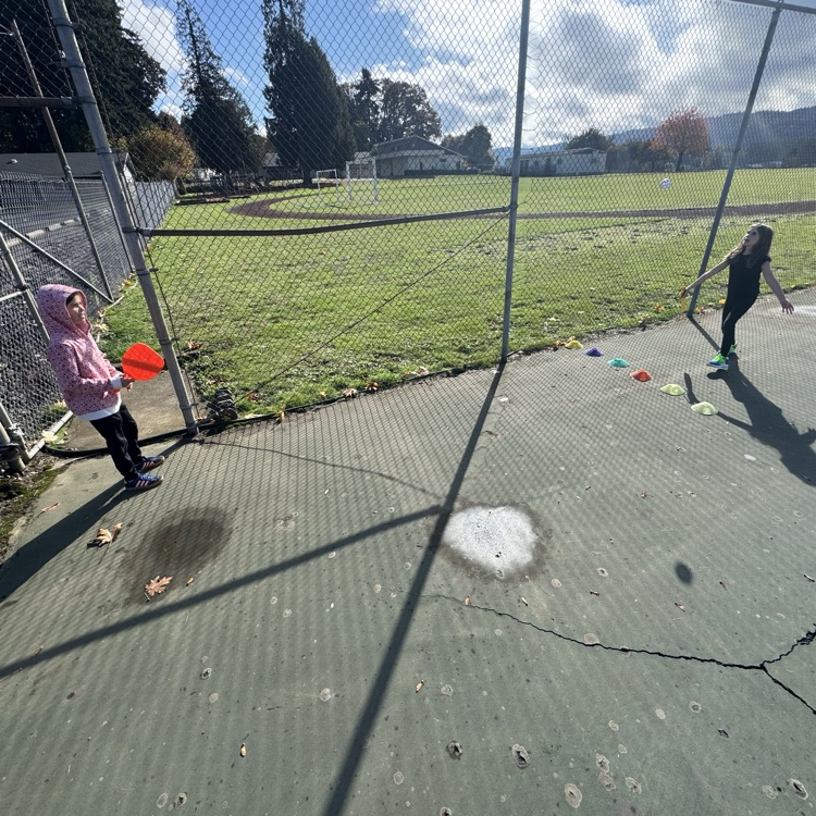 Pickleball with 4th grade.