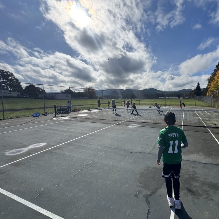 Pickleball with 4th grade.