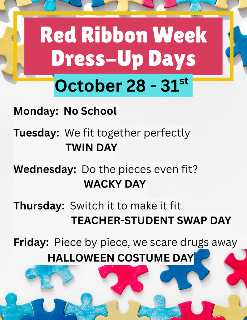 Red Ribbon Week Dress Up Days 