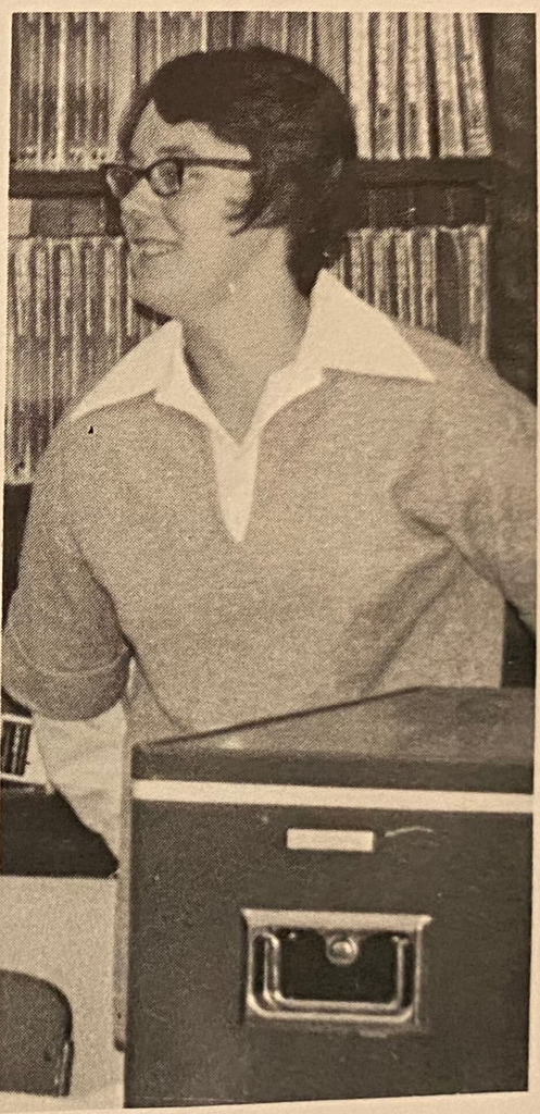 Yearbook photo of former staff member 