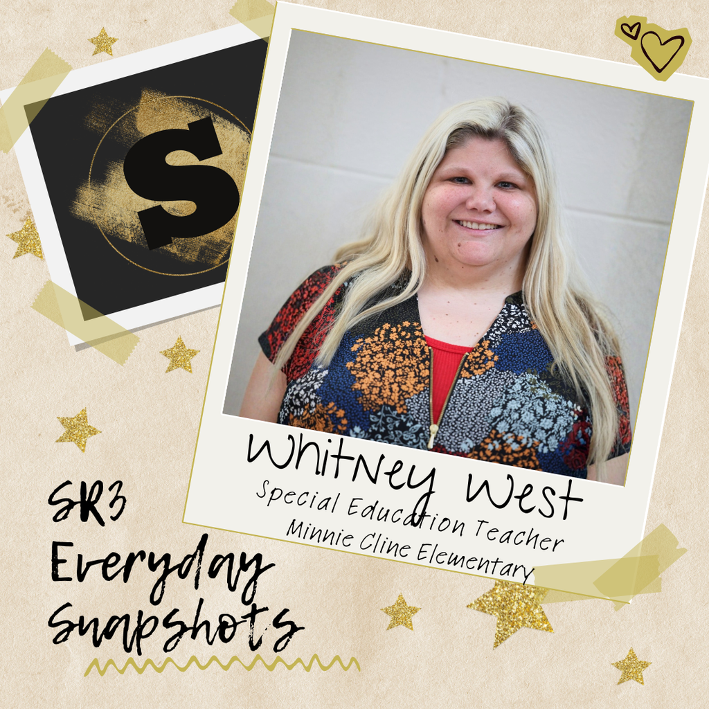 Special education teacher Whitney West smiles while standing against a light-colored wall in Minnie Cline Elementary.