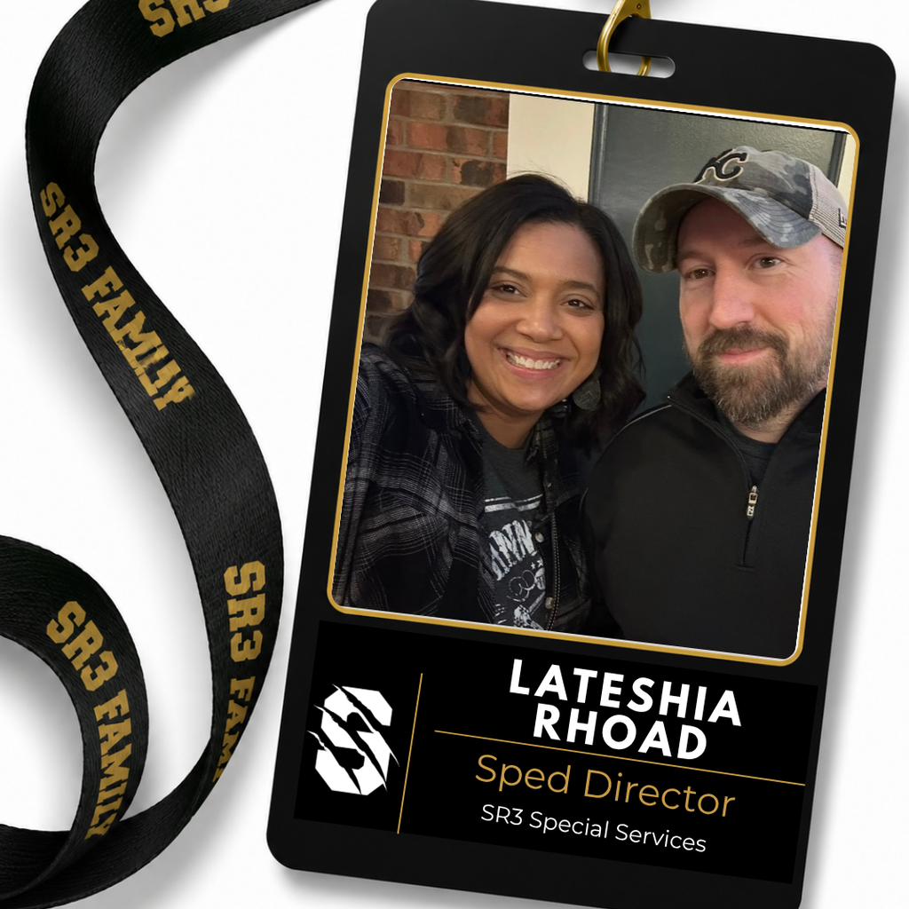 LaTeshia Rhoad, Savannah R3's new Special Services Director, smiles beside her husband in an outdoor selfie.