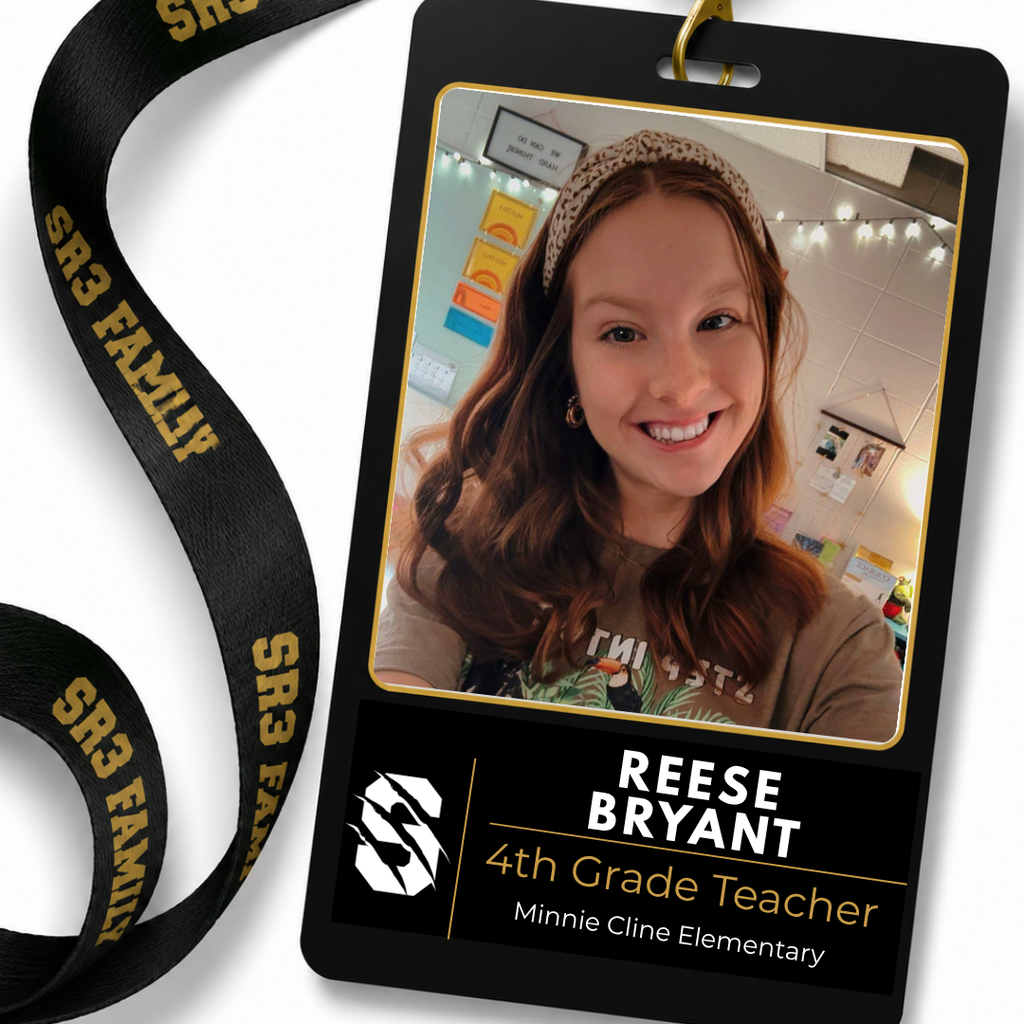 Portrait of new Minnie Cline Elementary fourth grade teacher Reese Bryant smiling in her classroom.