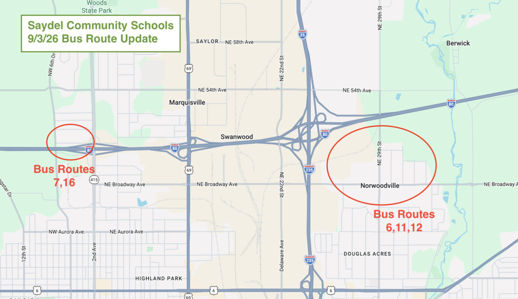Saydel Bus Map