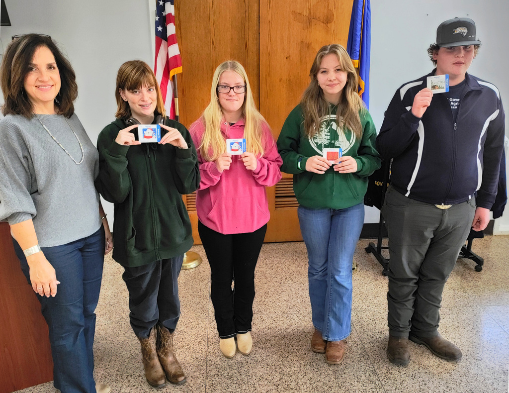 Students receive gift cards from the Foundation for animal care.