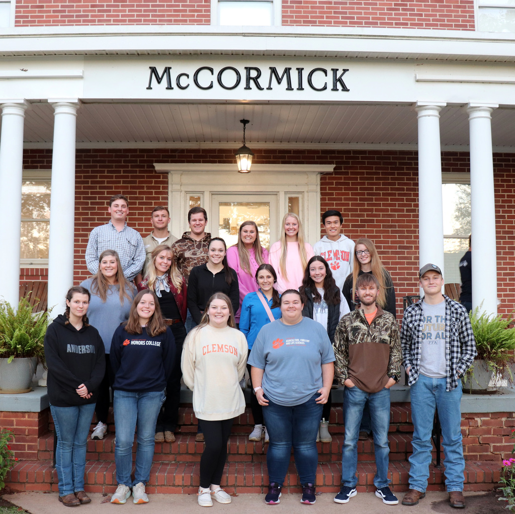 Clemson ag ed students recently visited.
