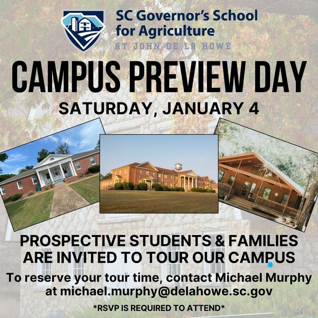Campus Preview Day is coming up Saturday, January 4th.