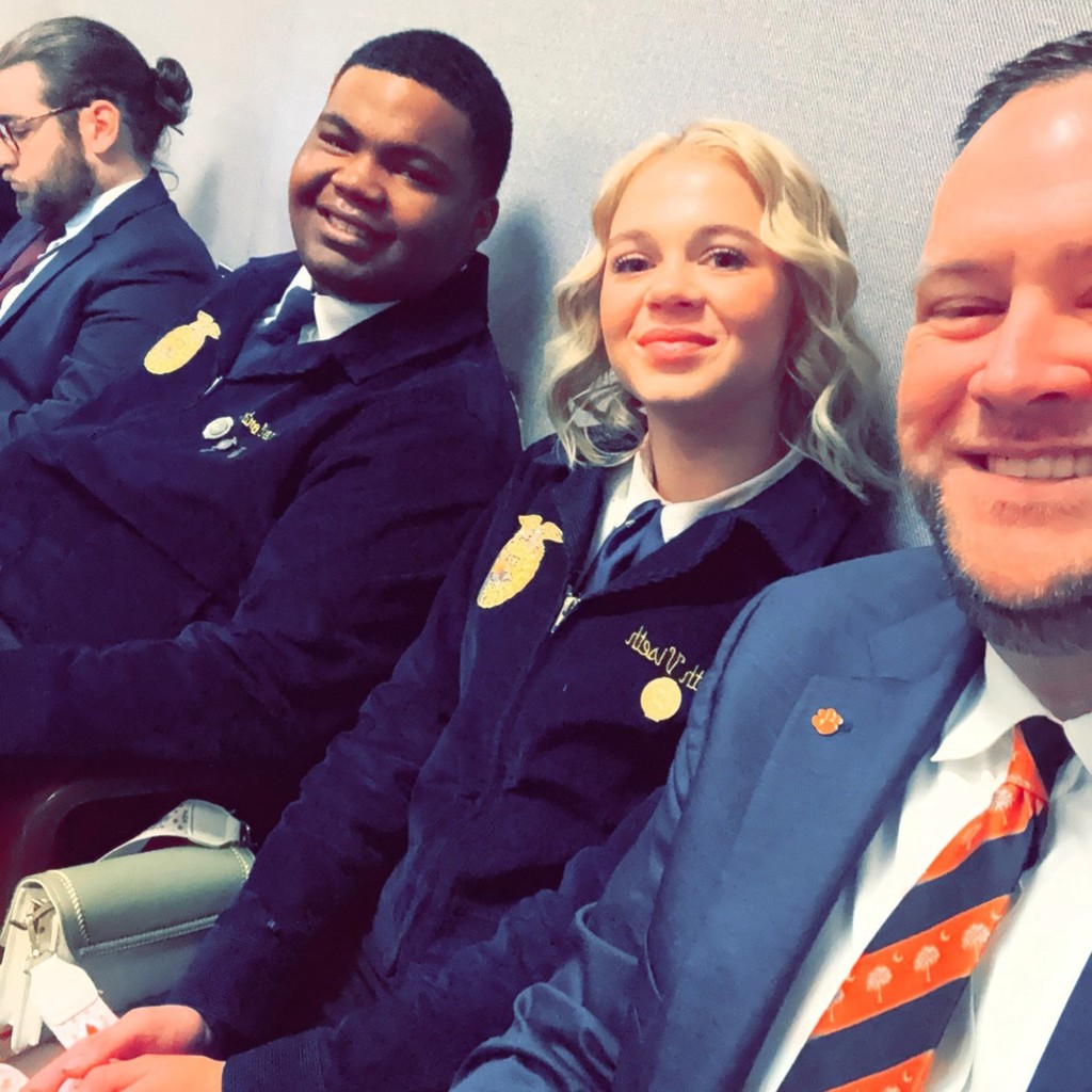 Dr. Keown and our student leaders await their turn to testify in the State House.