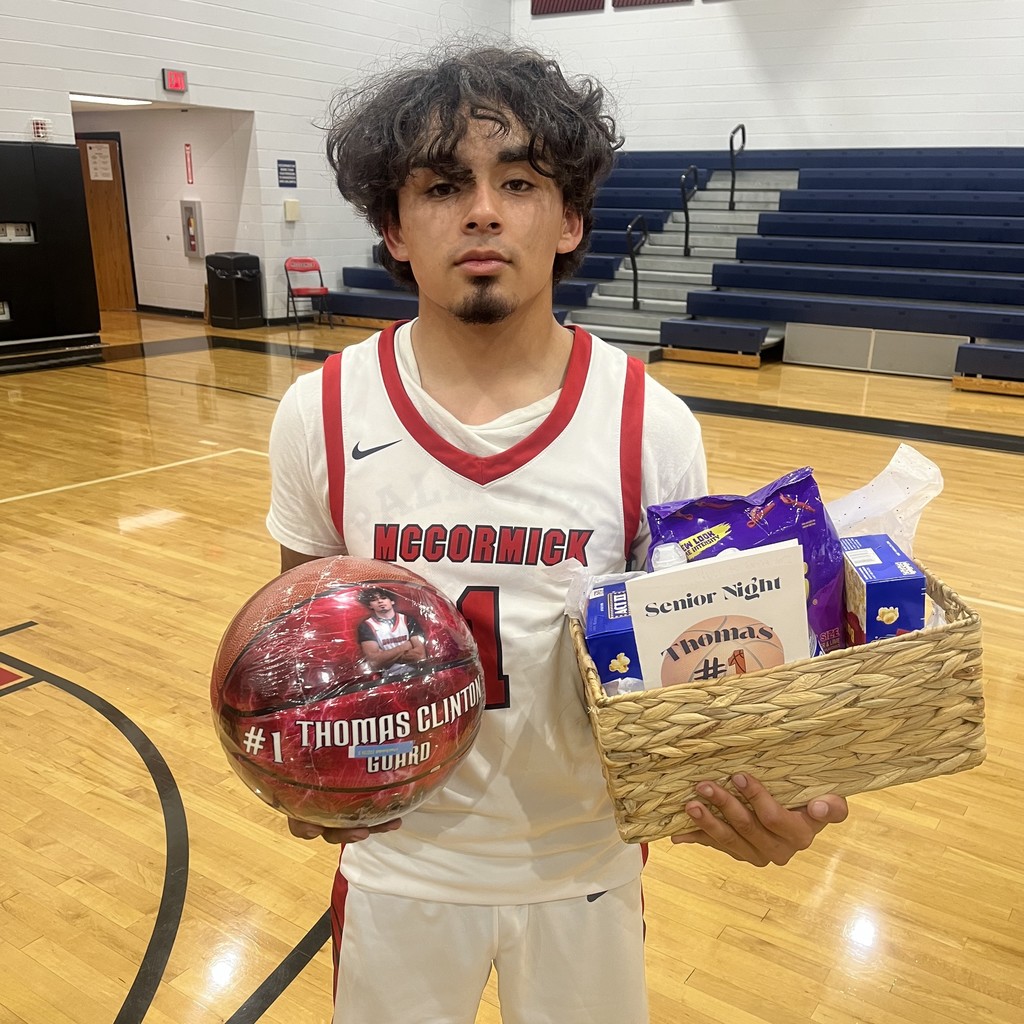 Thomas Clinton was recognized during Senior Night at McCormick High.
