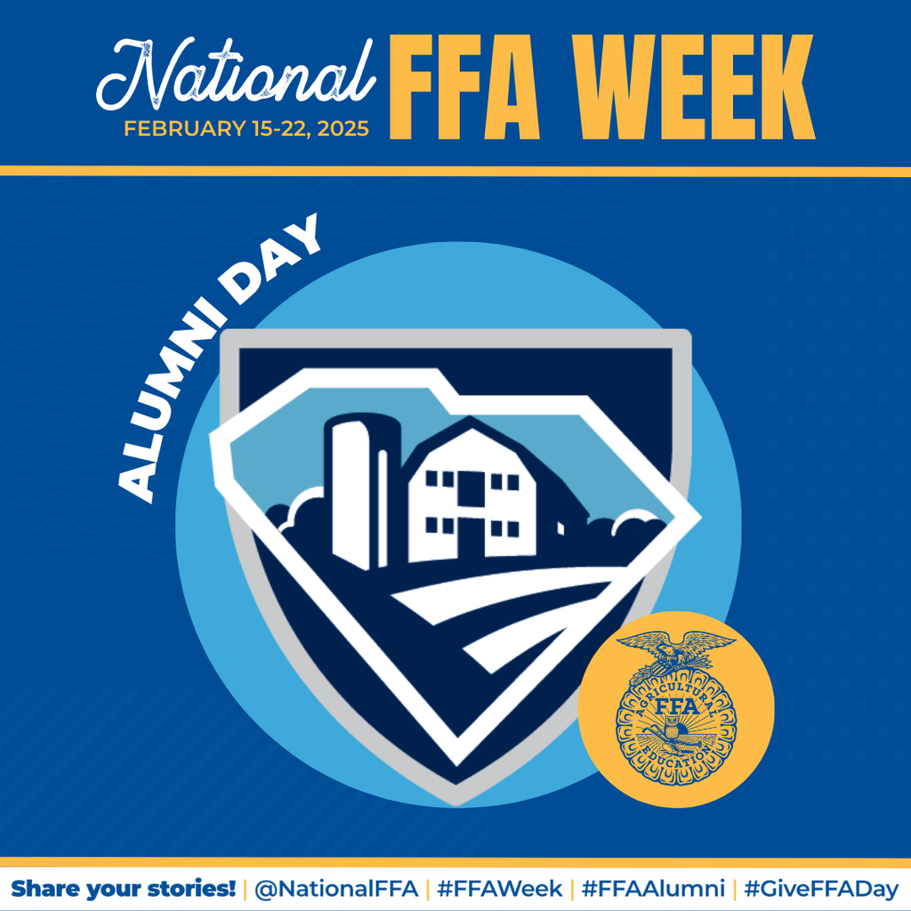 It's National FFA Week and today is Alumni Day.