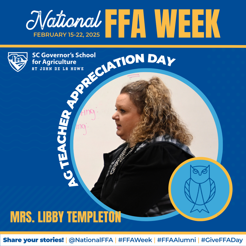 Mrs. Templeton leads our plant and animal sciences pathway.