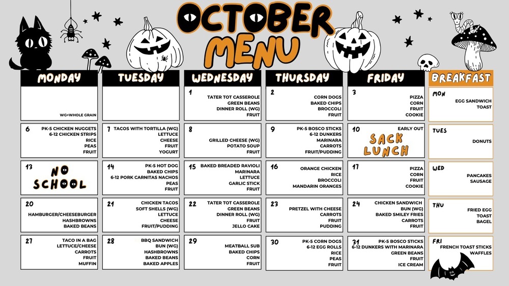 October Menu