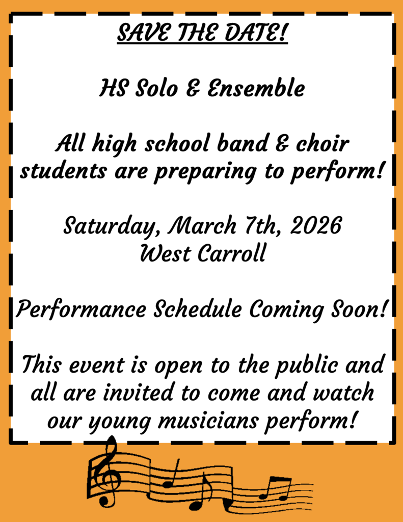 Save the Date: HS Solo & Ensemble