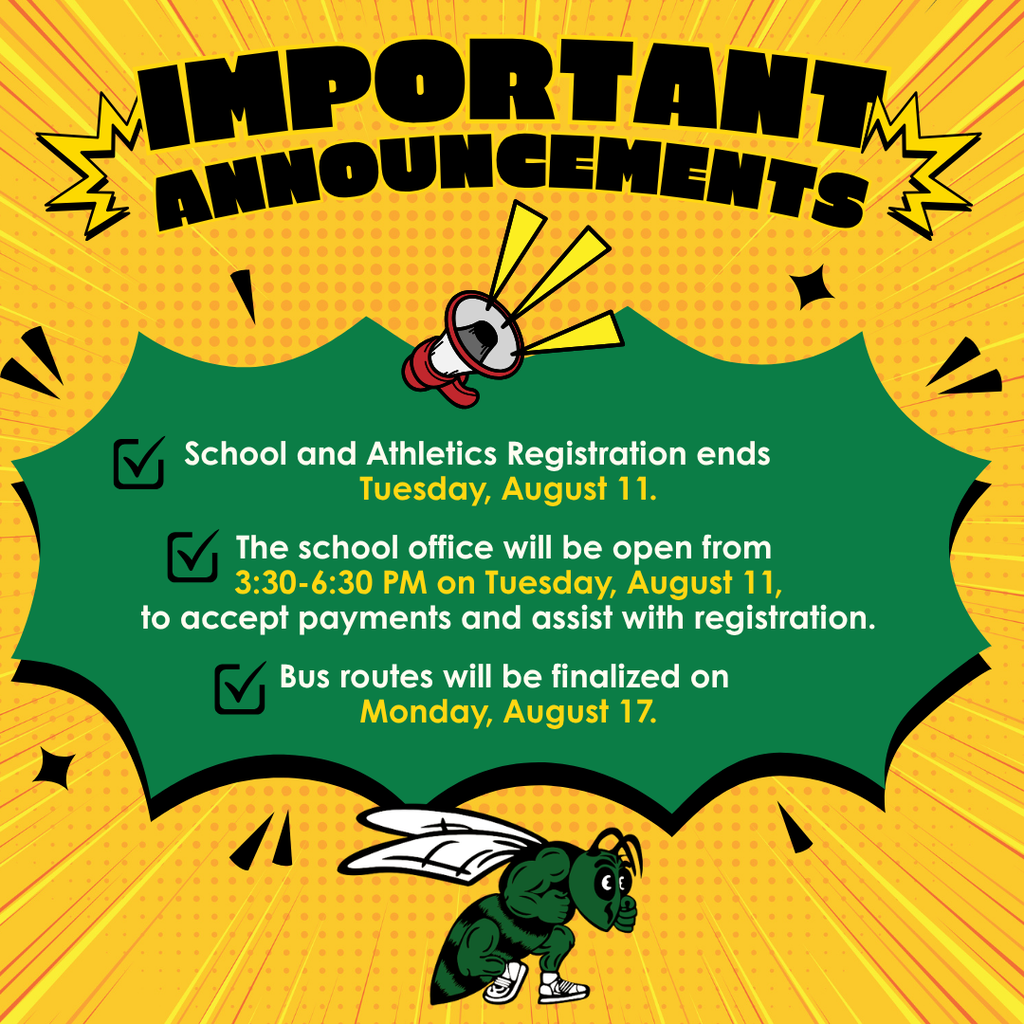 August 5 Announcement