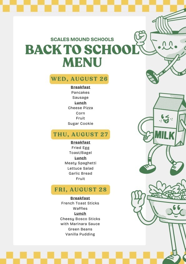 Back to School Menu