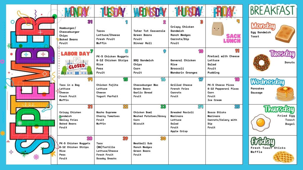September Menu