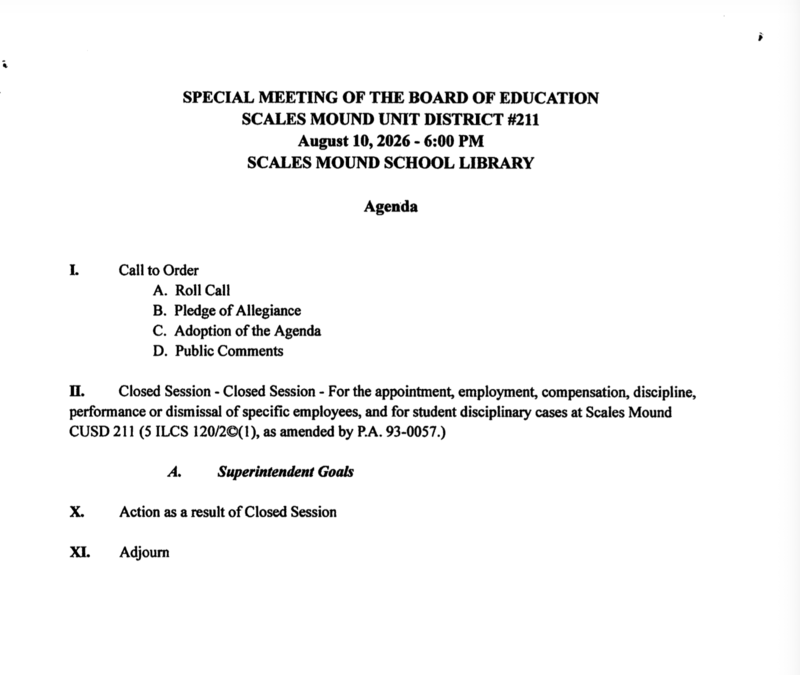 Special Meeting of the BOE