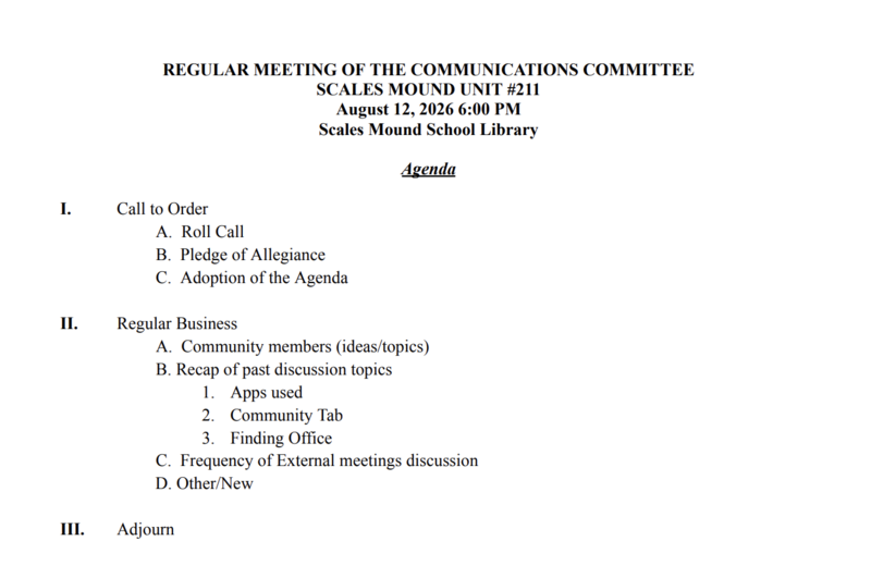 External Communications Meeting