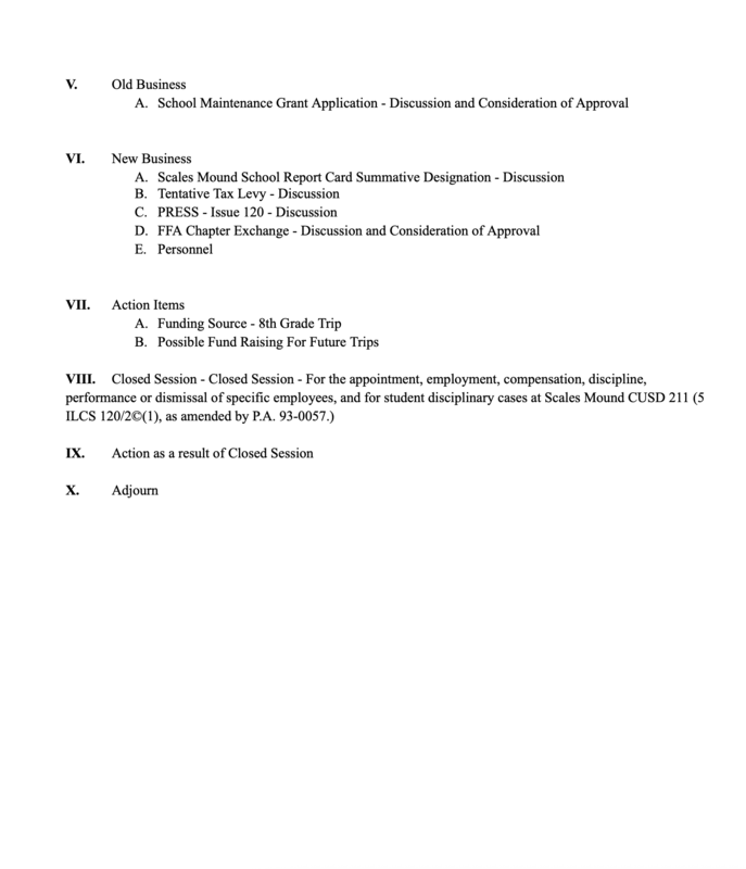 November Agenda 2 of 2