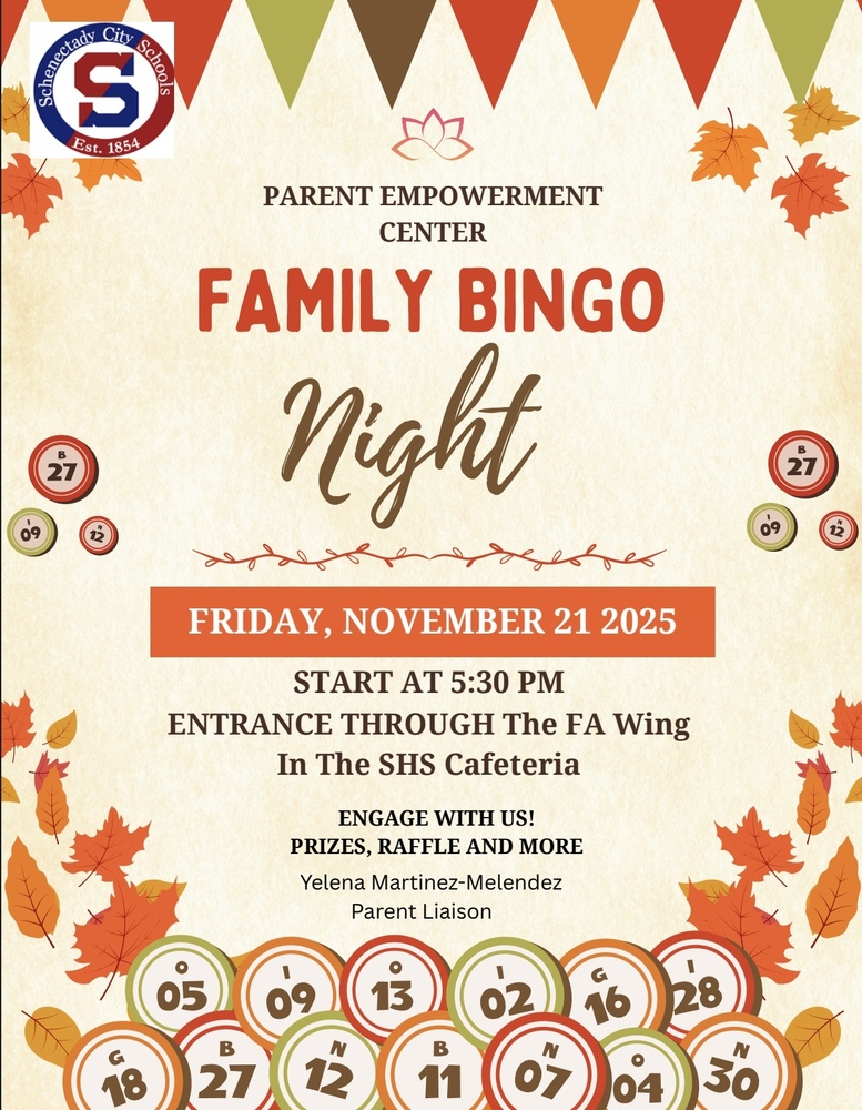 Family Bingo flyer