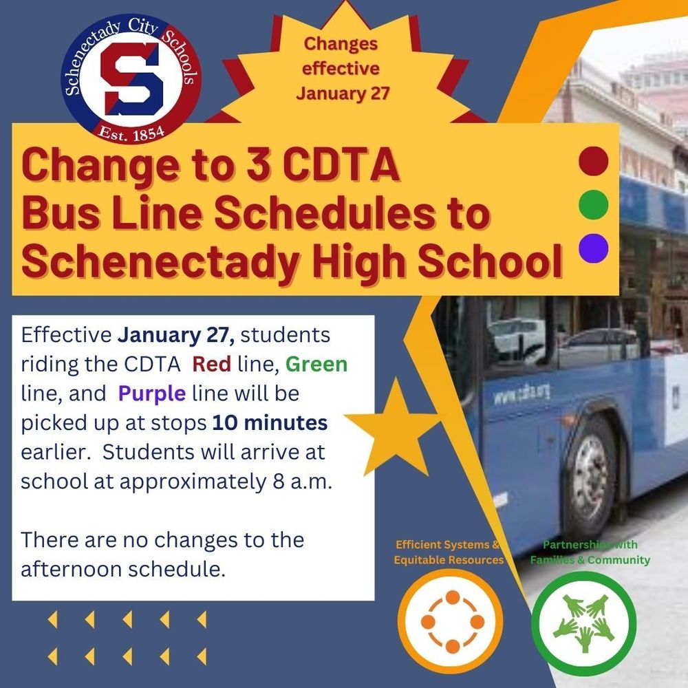 Change to CDTA Schedule