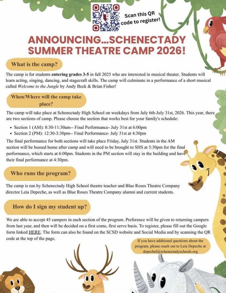 Banner:  Summer Theatre Camp 2026