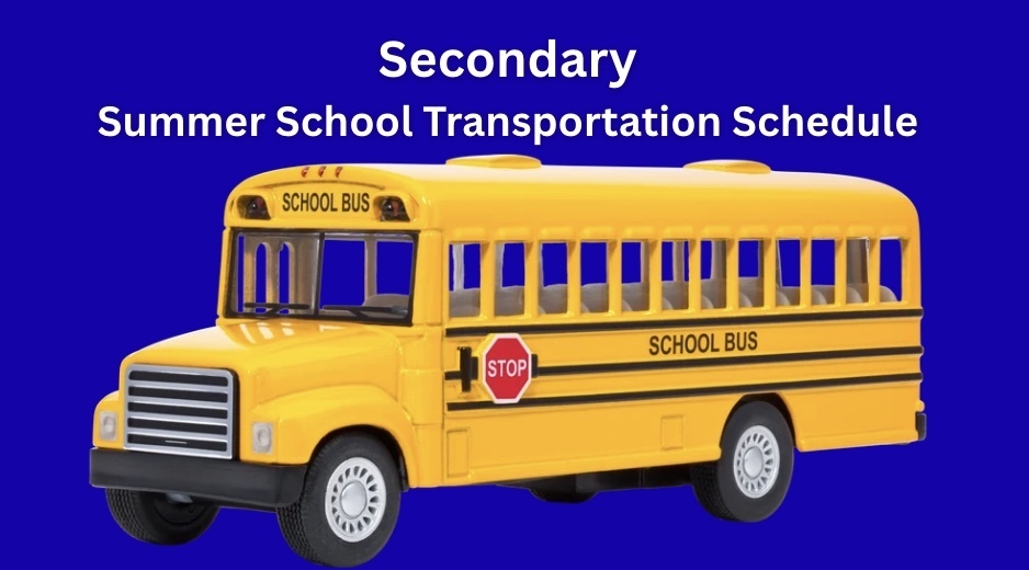 Graphic summer school transportation schedule