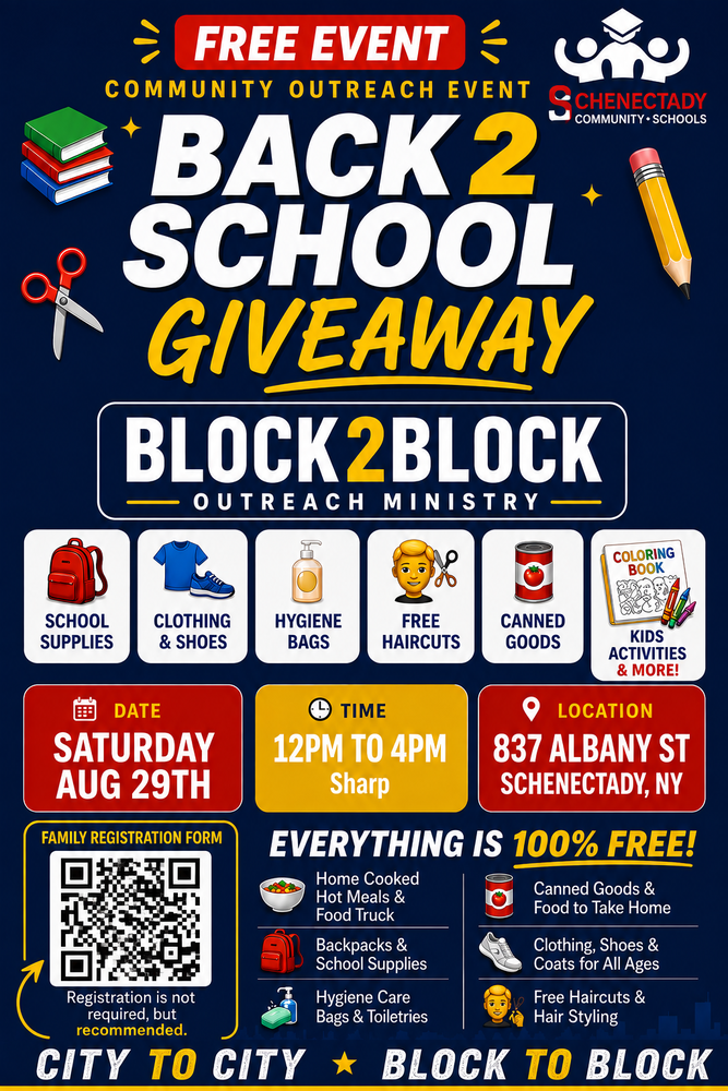 Flyer: Back 2 School Giveaway