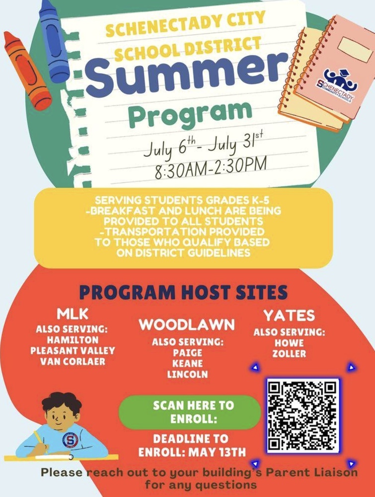 Flyer for SCSD Summer Program