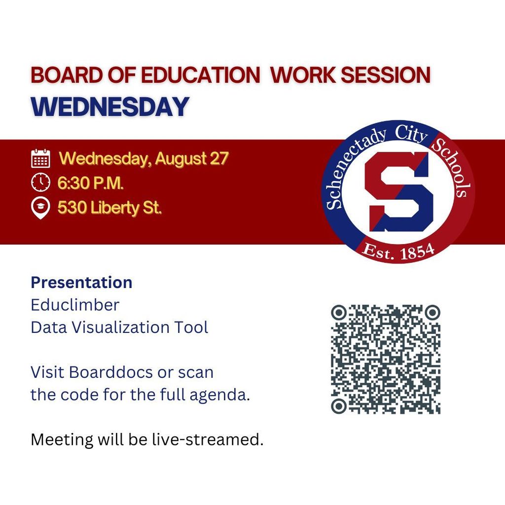 Board of Education Work Session Wednesday