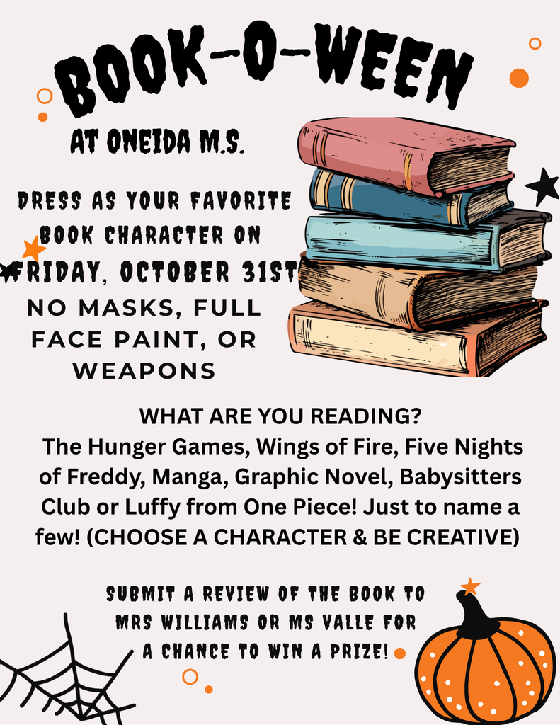Oneida bookoween oct 31st