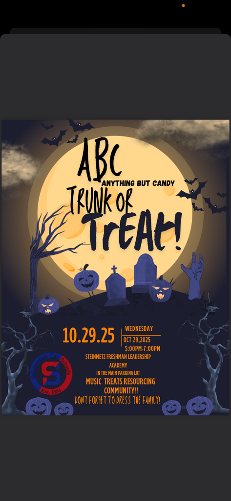 Come join us @ Freshman Academy October 29th 5-7pm for the ABC (Anything But Candy) Trunk or Treat