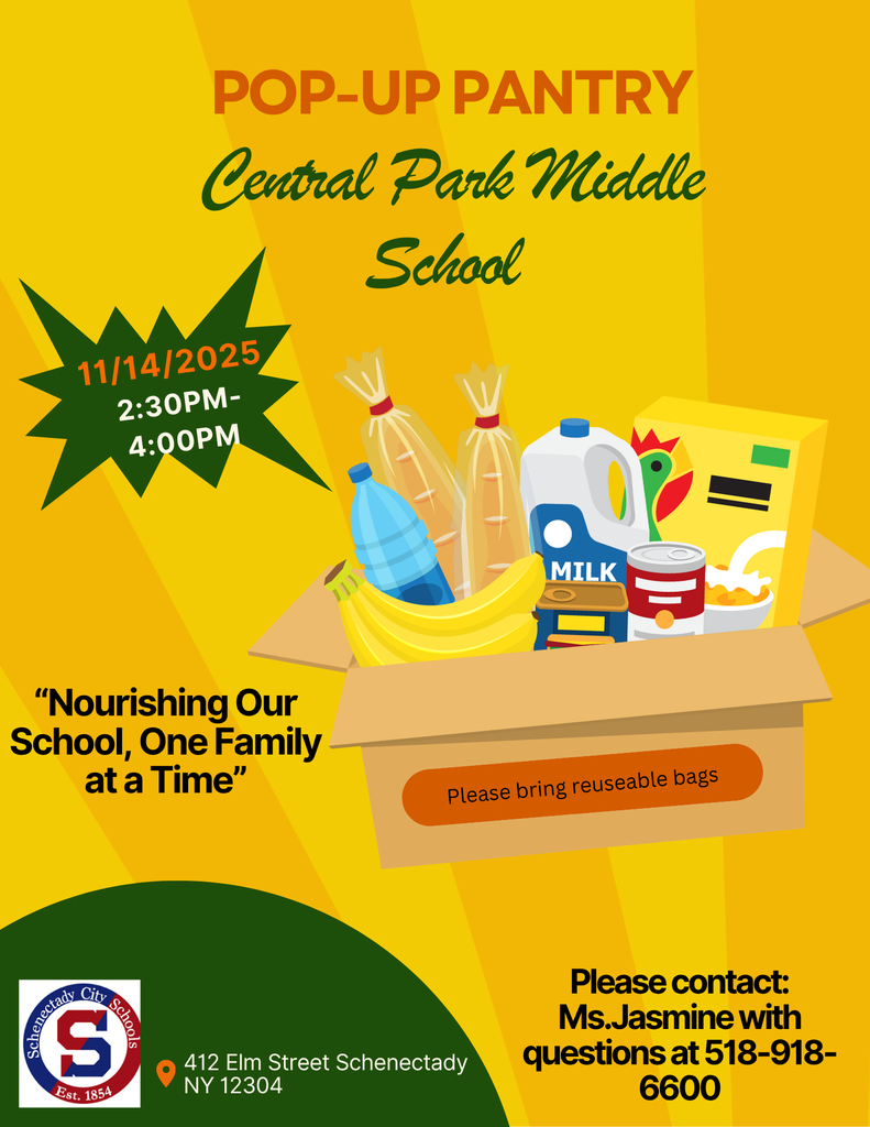 Pop Up & Shop Friday November 14th , for families of Central Park Middle School 2:30 Until Gone