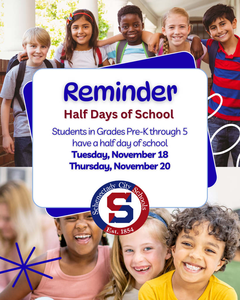 Reminder: Half Days of School