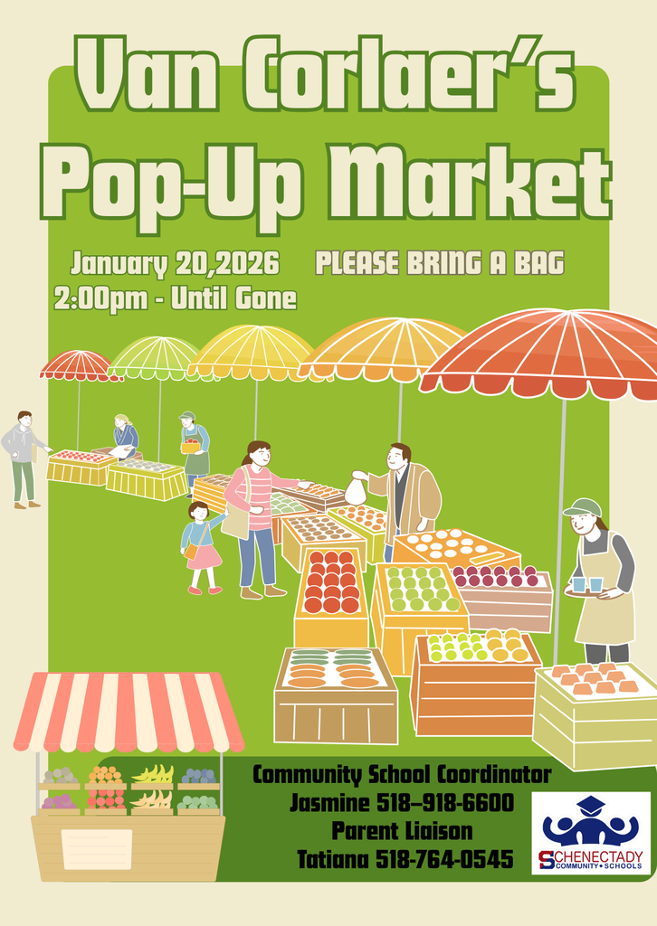 Van Corlaer Pop Up Pantry 2pm- till supplies are gone Tuesday January  20th