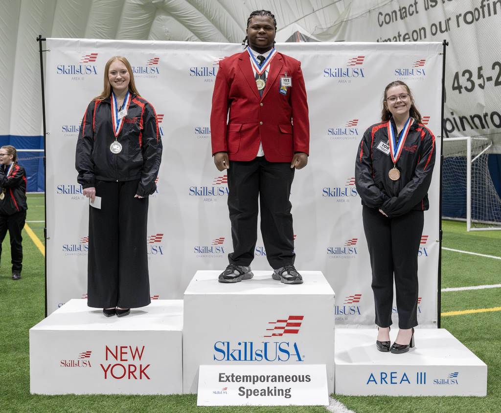 Skills USA Awards podium