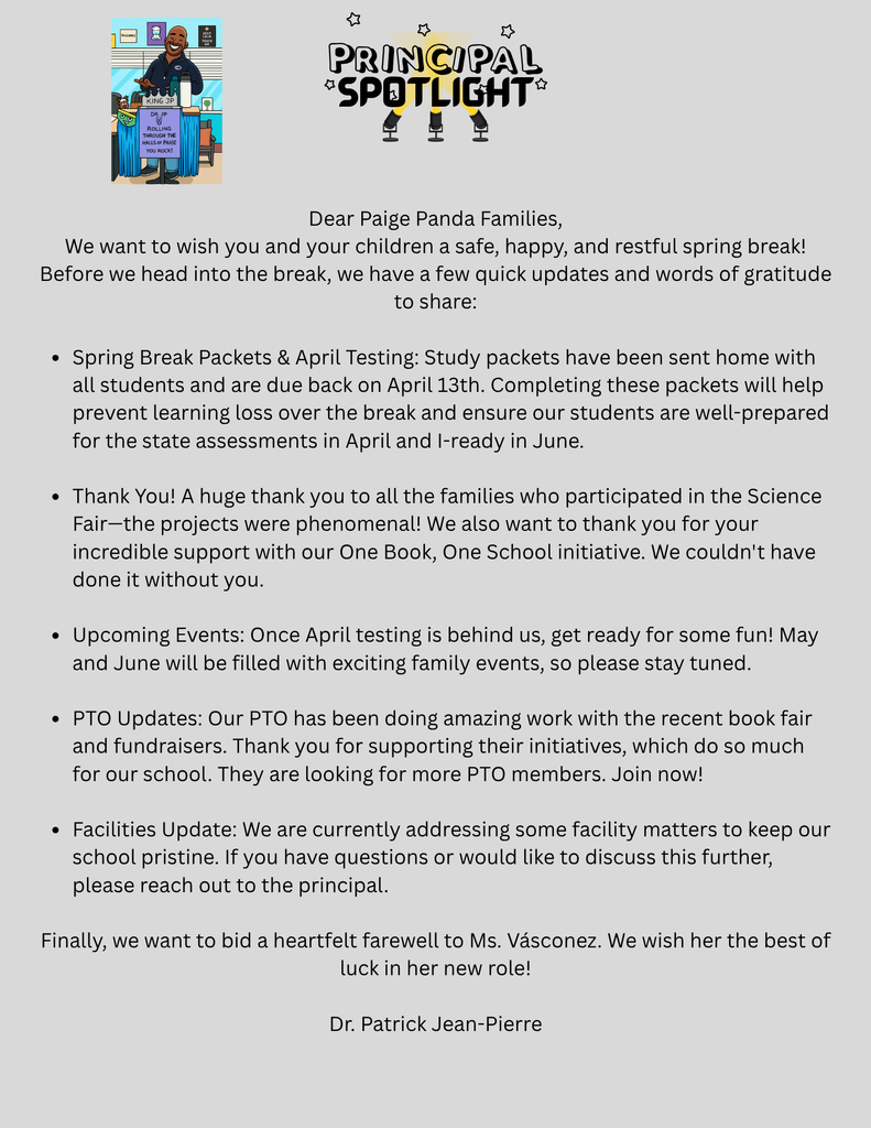 Paige Newsletter 
