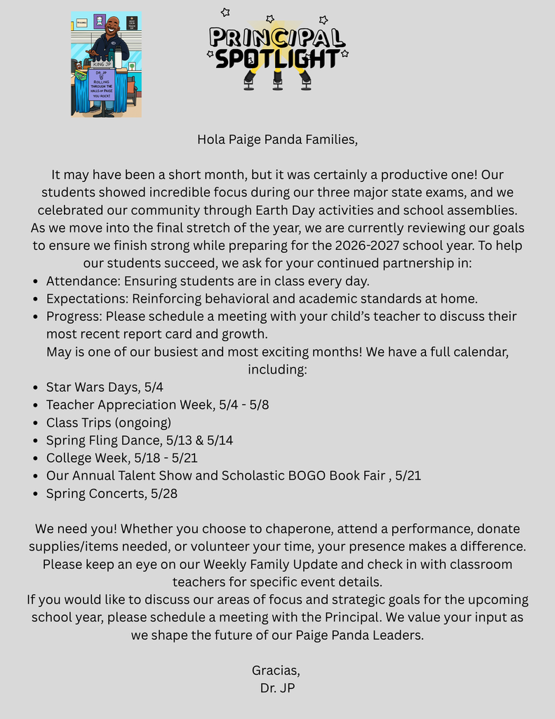 Paige May Newsletter