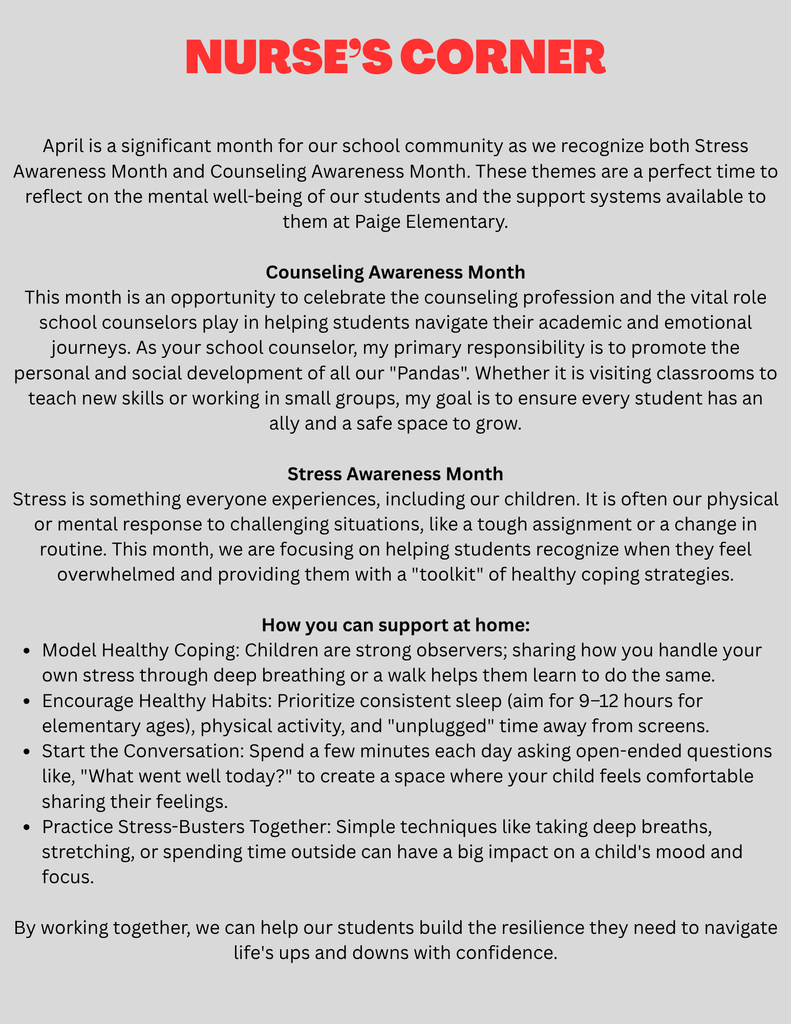 Paige May Newsletter