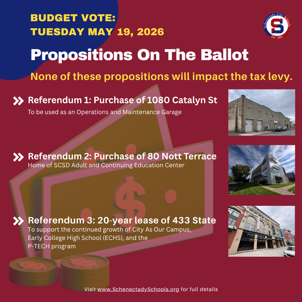 Budget Vote and School Board Election will be held May 19
