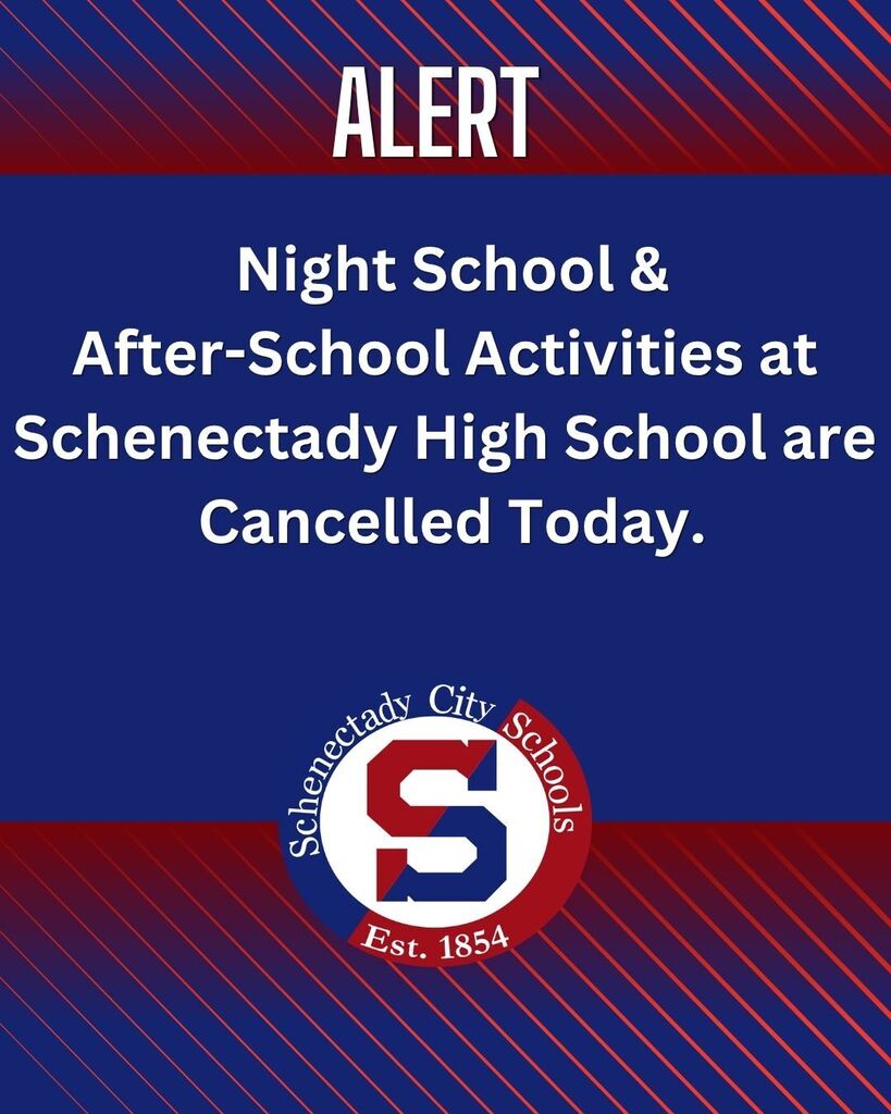 Graphic: Night school and after-school activities are cancelled today.
