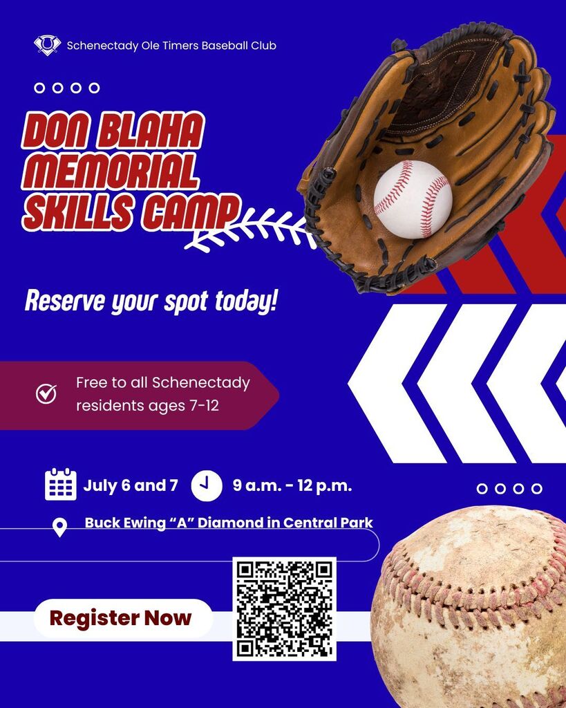 Flyer:  Baseball Skills Camp in July