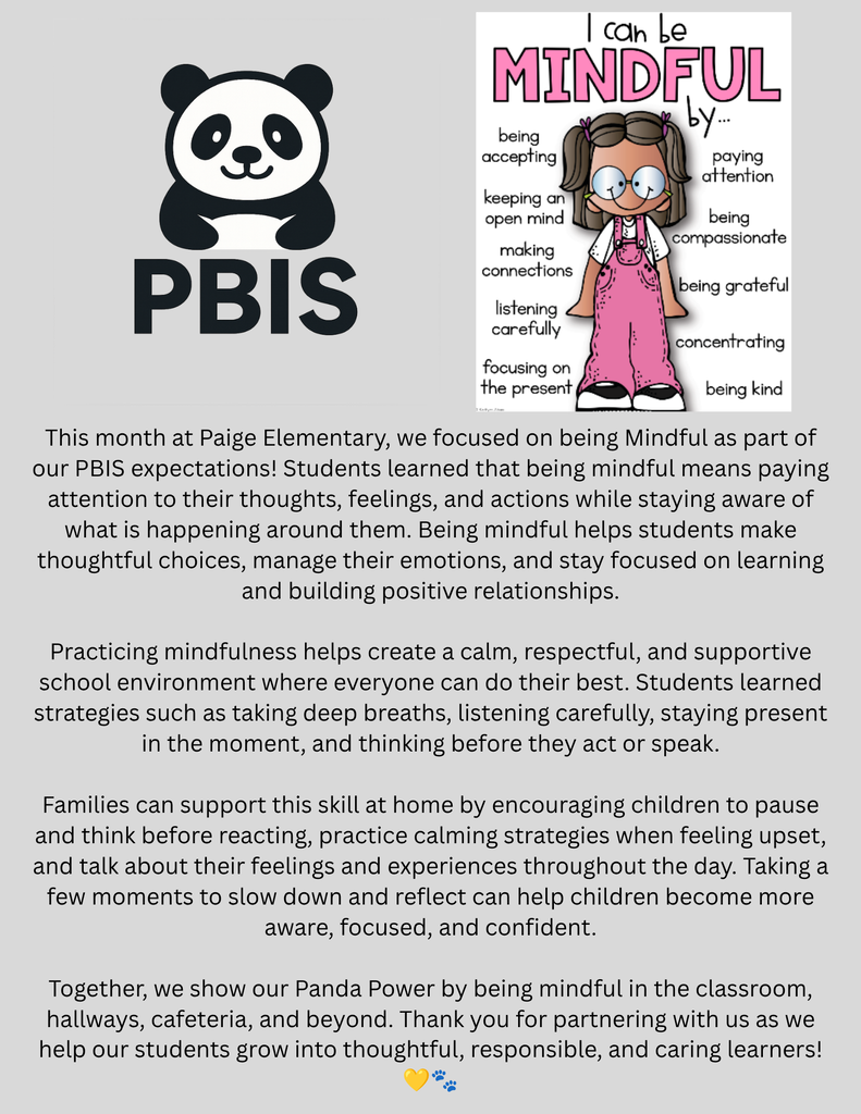 Paige Newsletter